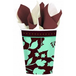 PAQ.8/U VASO COCOA FLORAL 266ML