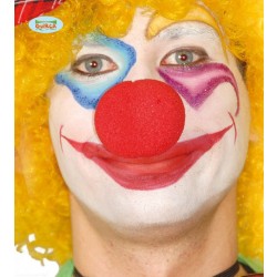   NARIZ ROJA ESPUMA PAYASO 5CM