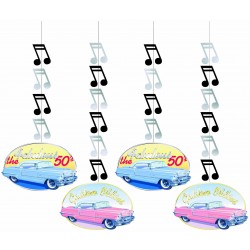 PAQ.4/USILUETA COCHE NOTA MUSICAL AÑO 50