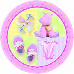 PAQ 8/U PLATO HIPOPOTAMO ROSA 22,9CM
