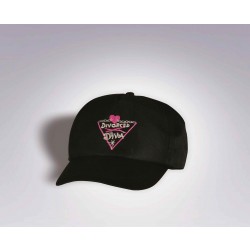 GORRA TELA NEGRA DIVORCIADA DIVA