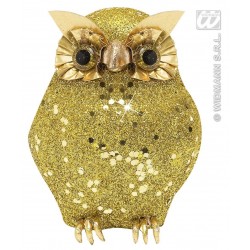   BUHO ESCARCHA ORO 11CM