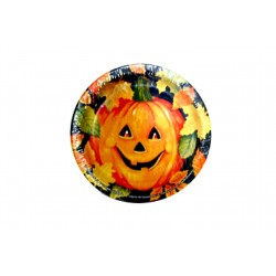 PAQ.8/U PLATO CALABAZA HALLOWEEN 18CM