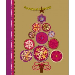 BOLSA A.BOLA ORO ARBOL NAVIDAD 20X24CM