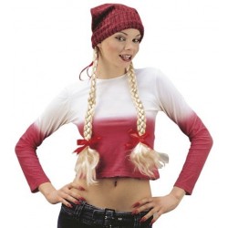 GORRO LANA TRENZA RUBIA/MORENA