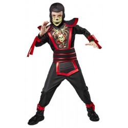 DISFRAZ 7A8AÑOS GUERRERO NINJA ROJO