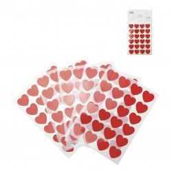 120 ETIQUETA ADHESIVA CORAZON ROJO 2CM