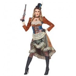 DISFRAZ T-L STEAMPUNK CORSET AZUL