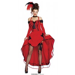  DISFRAZ T-XL CHICA CAN-CAN ROJO