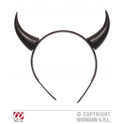   DIADEMA CON CUERNOS DIABLO NEGROS
