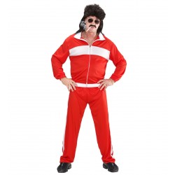 DISFRAZ T-XXL CHANDAL ROJO AÑOS 80