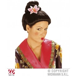 PELUCA GEISHA NEGRA C/FLOR
