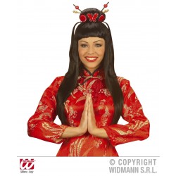 PELUCA CHINA LARGA C/PINCHOS