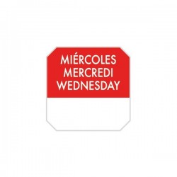 R/1000U ETIQUETA MIERCOLES 2,5X2,5CM