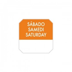 R/1000U ETIQUETA SABADO 2,5X2,5CM
