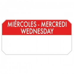 R/1000U ETIQUETA MIERCOLES 5X2,5CM