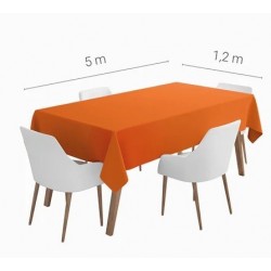 ROLLO MANTEL PAPEL NARANJA 5X1,2MT