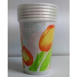 6 VASOS TULIPANES 200ML