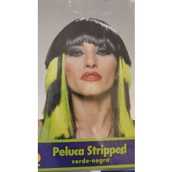$D PELUCA LARGA STRIPPED VERDE /NAR.