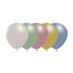   100 GLOBOS 5" 45V COL.SURT