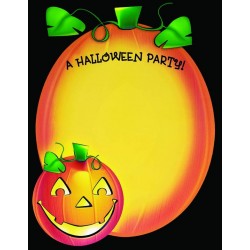 PAQ.25/U CARTEL CALABAZA HALLOWEEN