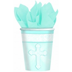 PAQ.8/U VASO CRUZ AZUL 266ML