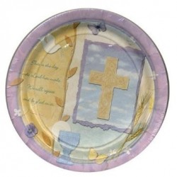 PAQ.8/U PLATO COMUNION LILA 26,7CM