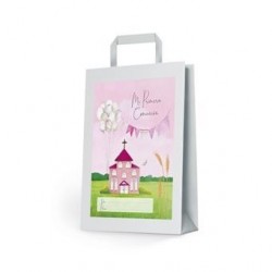 BOLSA COMUNION IGLESIA ROSA 25X34CM