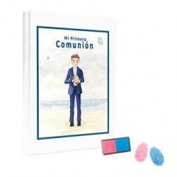 LIBRO HUELLAS COMUNION NIÑO PLAYA 24X29
