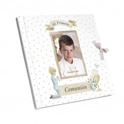 LIBRO FOTOS COMUNION NIÑO RODILLA 27X29