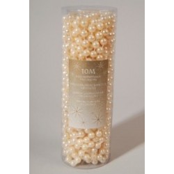 TUBO GUIRNALDA BOLA CREMA 8MMX10MT