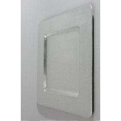 $D PLATO CUADRADO 33X33CMS PLATA