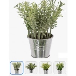 MACETA METAL PLANTA ARTIFICIAL SURT. 12C
