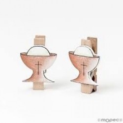 6 PINZAS MADERA CALIZ 3,5CM