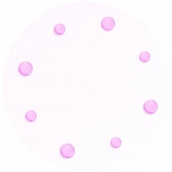 PAQ.12/U TUL REDONDO BLANCO TOPO ROSA