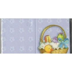$D 25 TARJETA BEBE CESTA PATITO