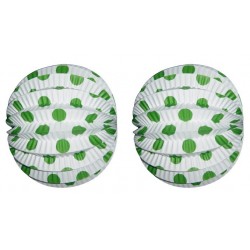 FAROL ESFERICO BLANCO TOPO VERDE 22CM