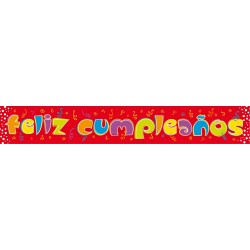 2 BANDAS PL FELIZ CUMPLEAÑOS 13X90CM