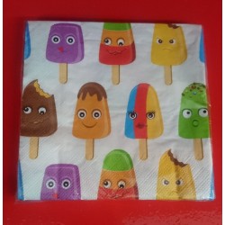 20 SERVILLETAS HELADO 33X33CM