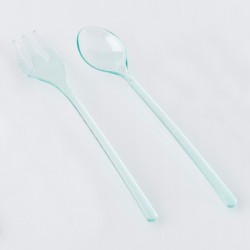 $D  200 MINI TENEDOR VERDE AGUA 10CM