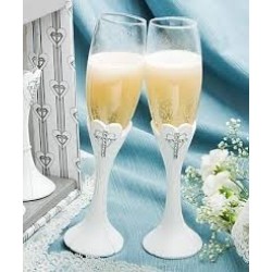 2 COPAS CHAMPAN 2427 BLANCA CRUZ PLATA