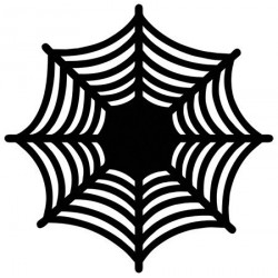 PAQ.8/U BLONDA TELARAÑA NEGRA 30CM