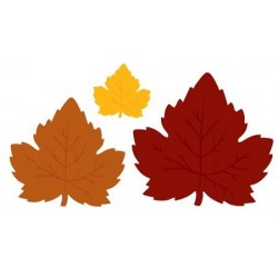 PAQ.3/U SILUETA METAL HOJA OTOÑO