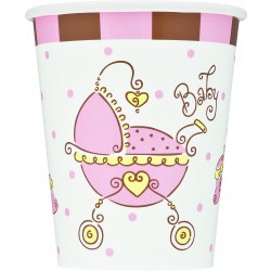 PAQ.8/U VASO BABY ROSA/MARRON 270ML