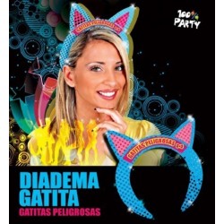 DIADEMA GATITA PELIGROSA LENTEJUELA