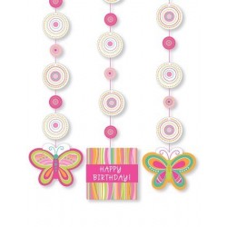 PAQ.3/U TIRA MARIPOSA HAPPY BIRTHDAY