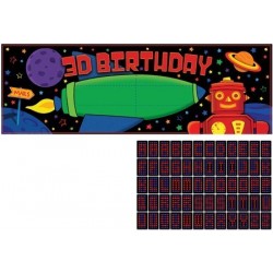 CARTEL GDE HAPPY BIRTHDAY ROBOT 3D 1,52M