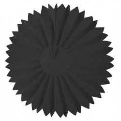   COLGANTE ABANICO PAPEL NEGRO 25CM