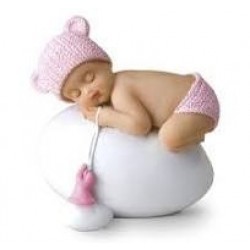 FIGURA NIÑA BEBE DURMIENDO HUEVO 8CM