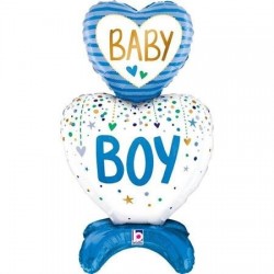 AIRE GLOBO 28" FOIL CORAZON BABY BOY